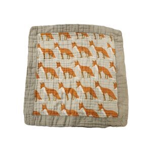 MILKBARN Orange Fox Bamboo Muslin Security Lovey Discounted print HTF